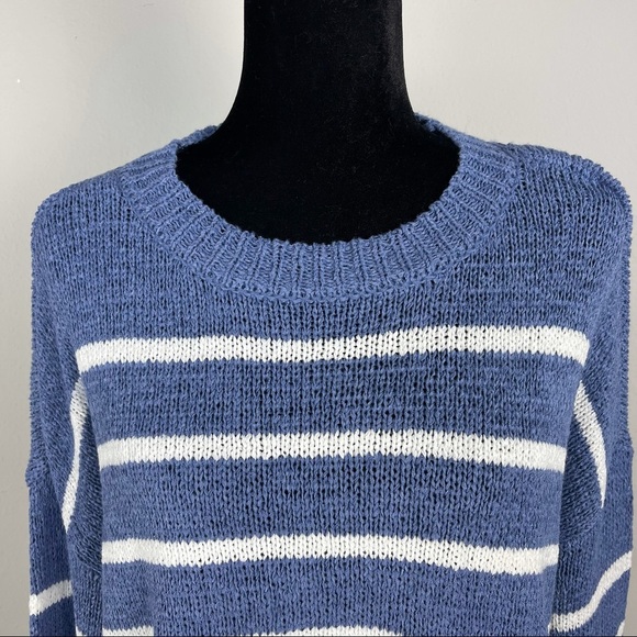 NWT C&C California dark blue with white stripes round neck slouchy fit swea… - Picture 7 of 15